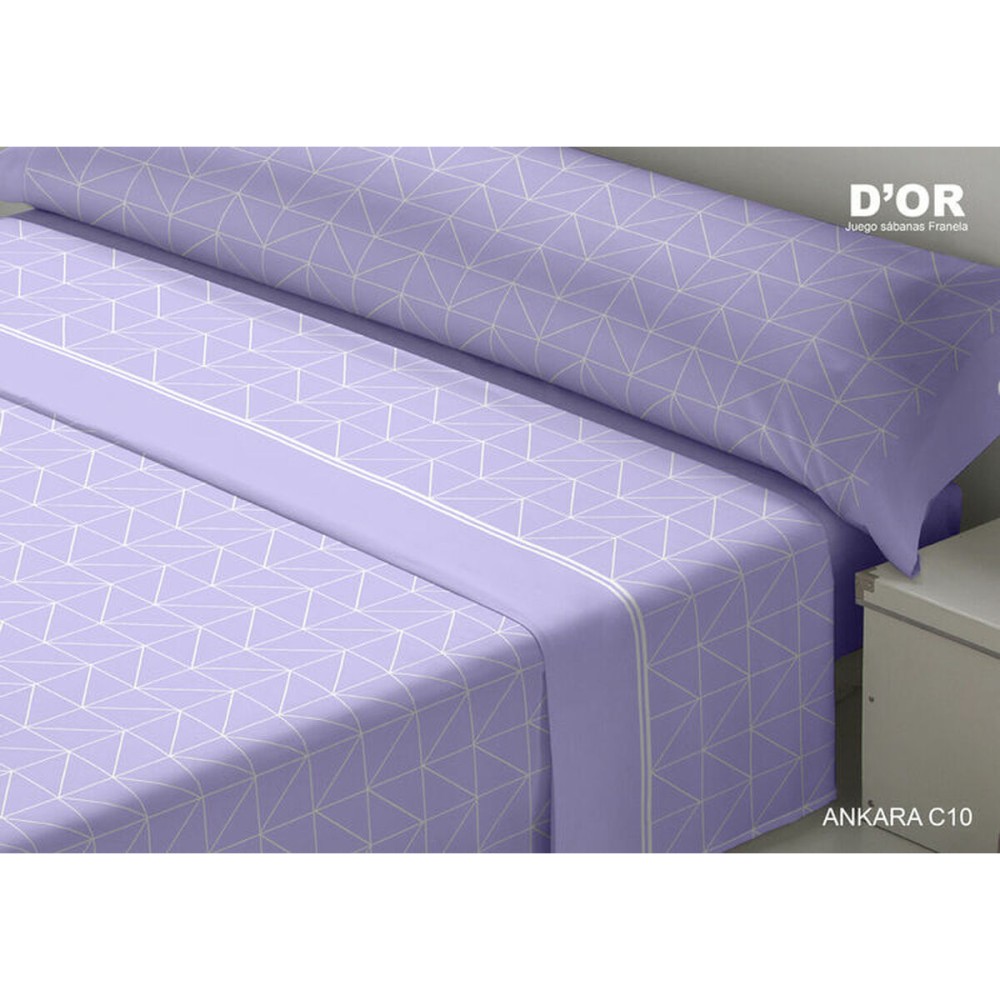 Bettwäsche-Set D'Or ANKARA Violett Doppelmatratze Franela