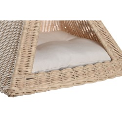 Pet bed DKD Home Decor Natural Rattan 45 x 45 x 45 cm