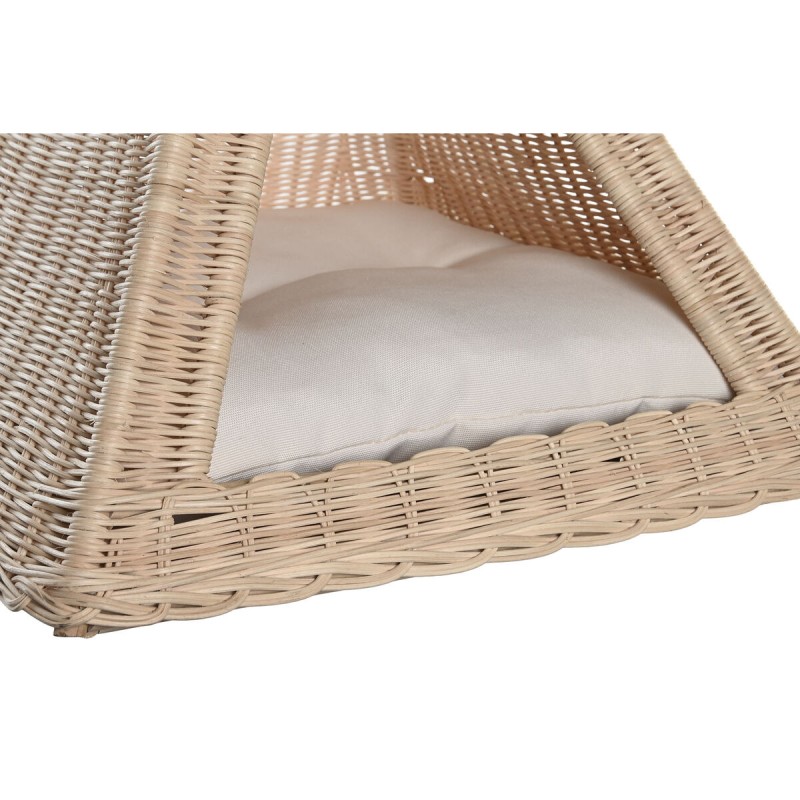 Pet bed DKD Home Decor Natural Rattan 45 x 45 x 45 cm