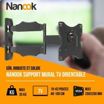 Support de TV Nanook Full Motion Tilt 43" 19"