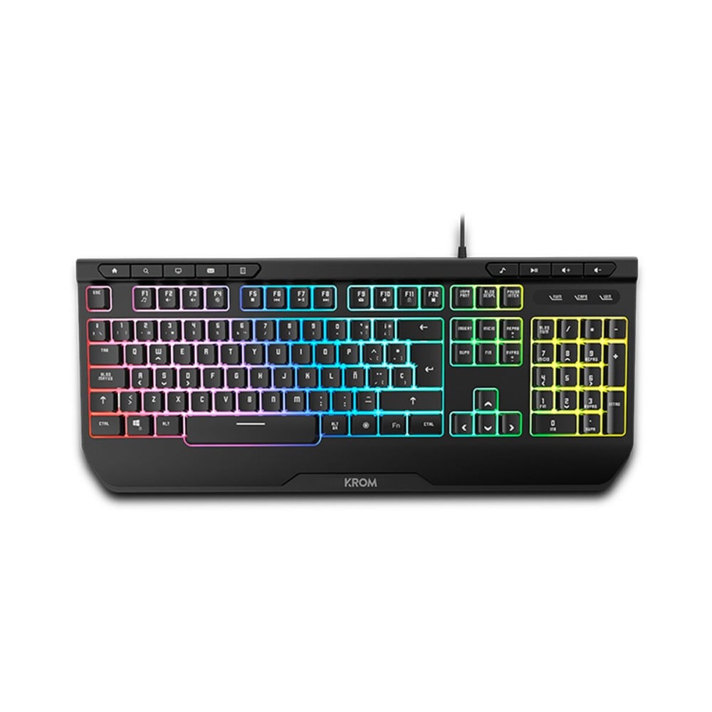 Pack gaming Krom Kenya Schwarz Qwerty Spanisch