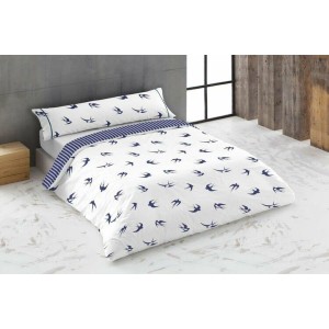 Duvet cover set Hosteline GOLONDRINAS Blue Super king 3 Pieces