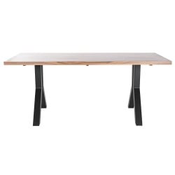 Table de Salle à Manger DKD Home Decor Naturel Noir Métal 180 x 90 x 75 cm