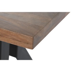 Table de Salle à Manger DKD Home Decor Naturel Noir Métal 180 x 90 x 75 cm