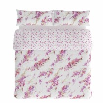 Parure de couette Hosteline SPRING Mauve Lit ½ persones 2 Pièces