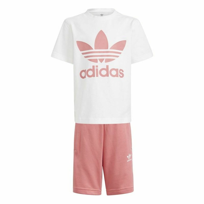 Ensemble de Sport pour Enfants Adidas Trifolio  Blanc