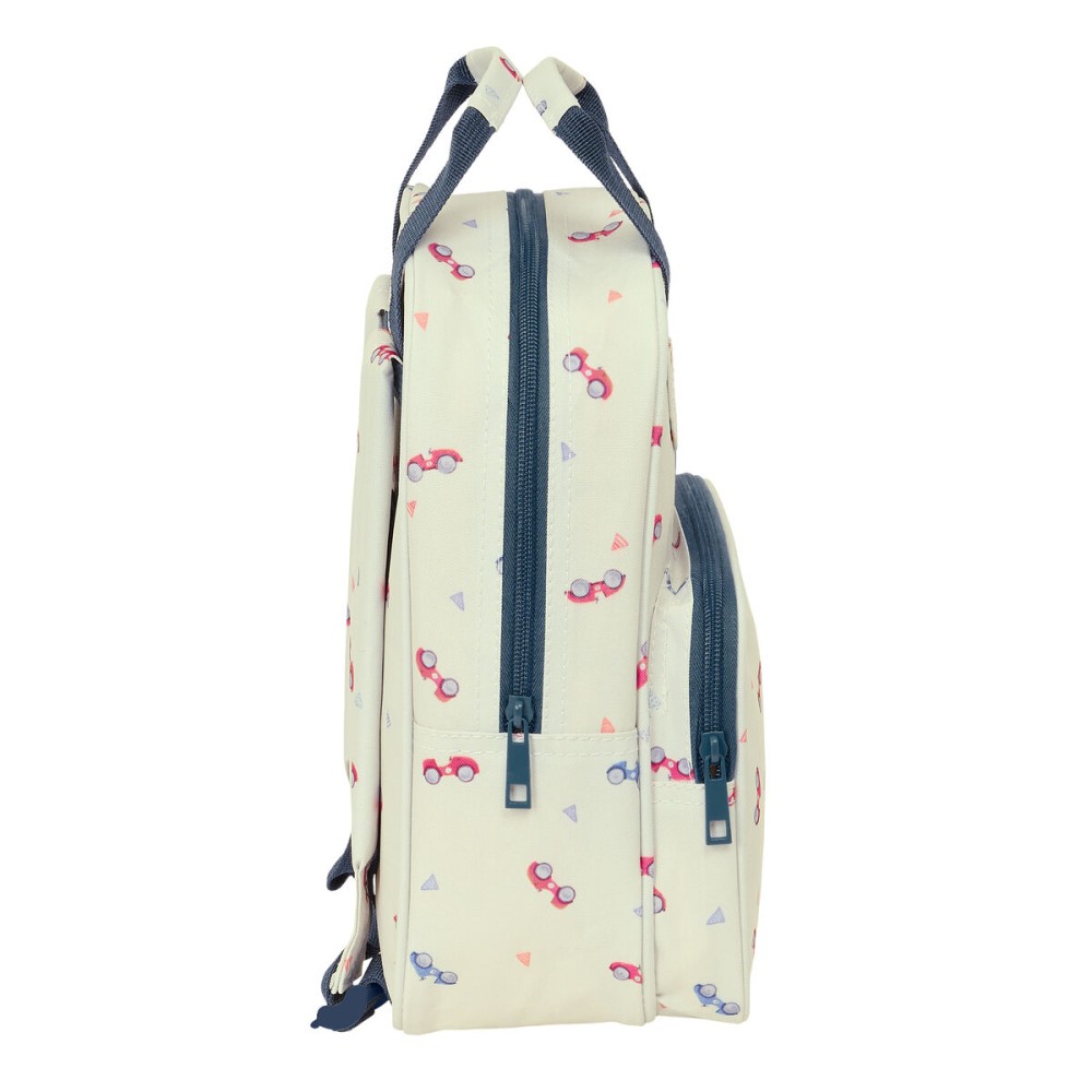 School Bag Nait Nait Coches Beige 20 x 28 x 8 cm