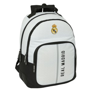 Schulrucksack Real Madrid C.F. 24/25 Weiß Grau 32 x 42 x 15 cm