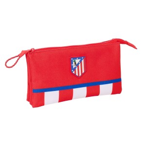 Dreifaches Mehrzweck-Etui Atlético Madrid Rot 22 x 12 x 3 cm