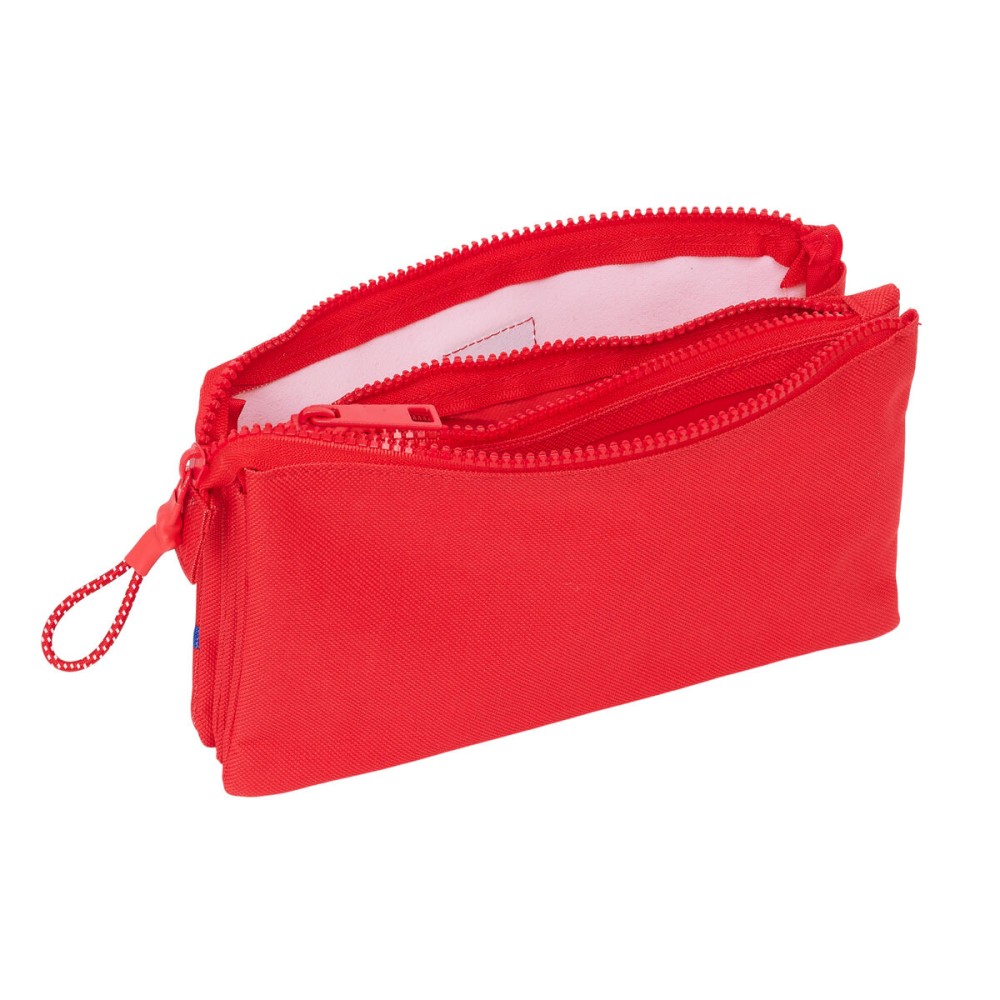 Trousse Fourre-Tout Triple Atlético Madrid Rouge 22 x 12 x 3 cm