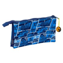 Dreifaches Mehrzweck-Etui Hot Wheels Sonny Marineblau 22 x 12 x 3 cm