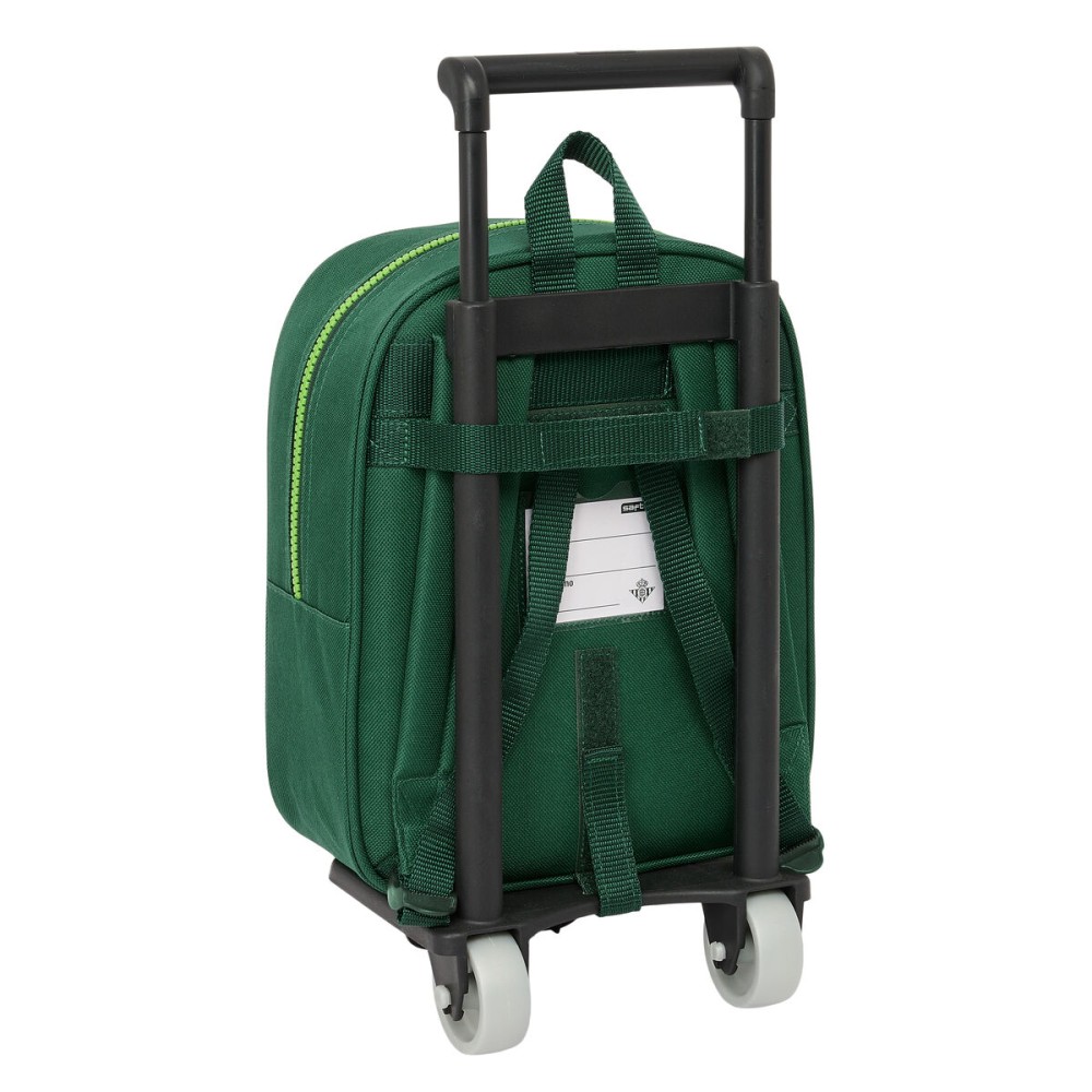 School Rucksack with Wheels Real Betis Balompié Green 22 x 27 x 10 cm