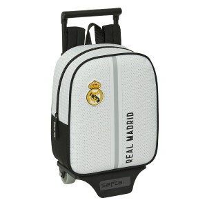 Cartable à roulettes Real Madrid C.F. Blanc Gris 22 x 27 x 10 cm