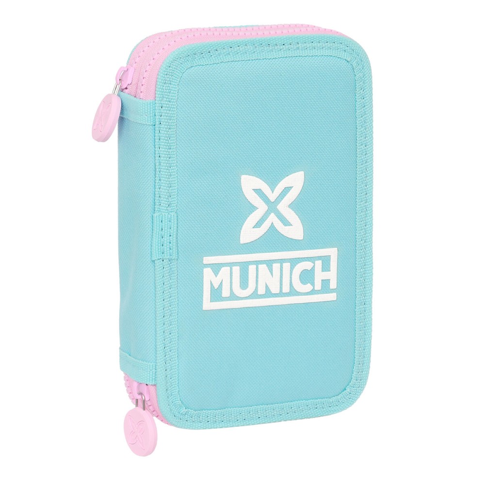 Doppel-Federtasche Munich Heaven Himmelsblau 12.5 x 19.5 x 4 cm 28 Stücke