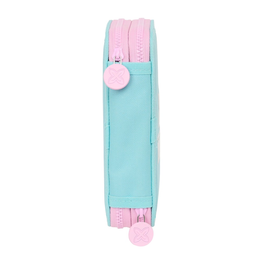 Double Pencil Case Munich Heaven Sky blue 12.5 x 19.5 x 4 cm 28 Pieces