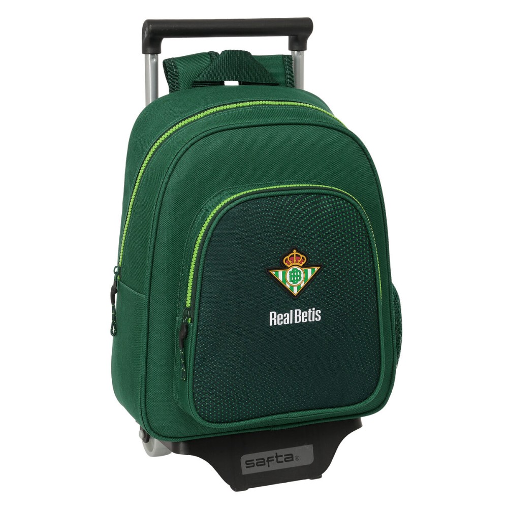 School Rucksack with Wheels Real Betis Balompié Green 28 x 34 x 10 cm