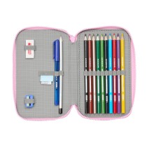 Double Pencil Case Munich Heaven Sky blue 12.5 x 19.5 x 4 cm 28 Pieces