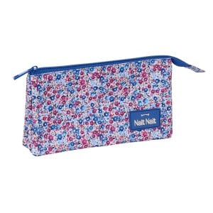 Holdall Nait Nait Flores coimbra azul Blue 22 x 12 x 3 cm