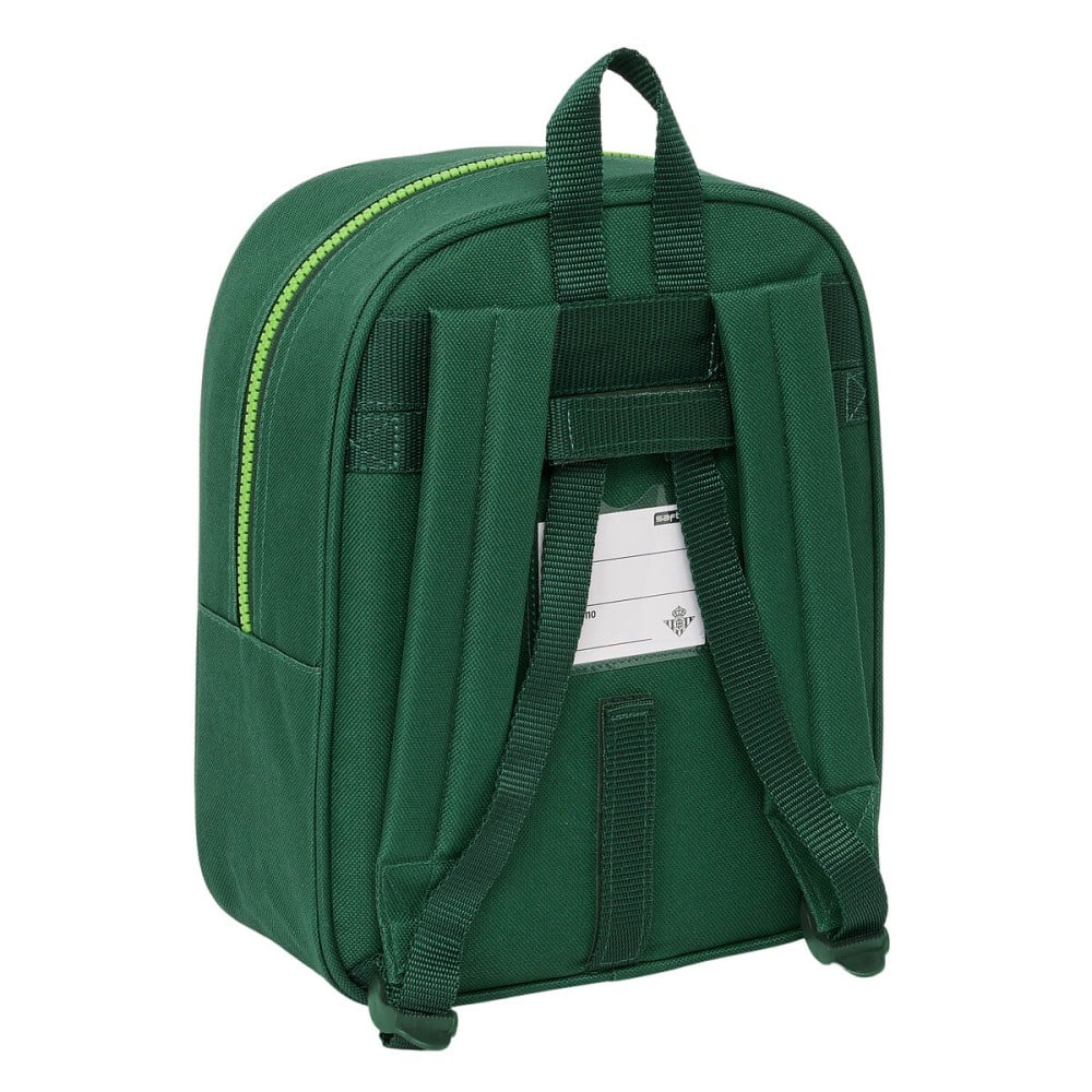 School Rucksack with Wheels Real Betis Balompié Green 22 x 27 x 10 cm