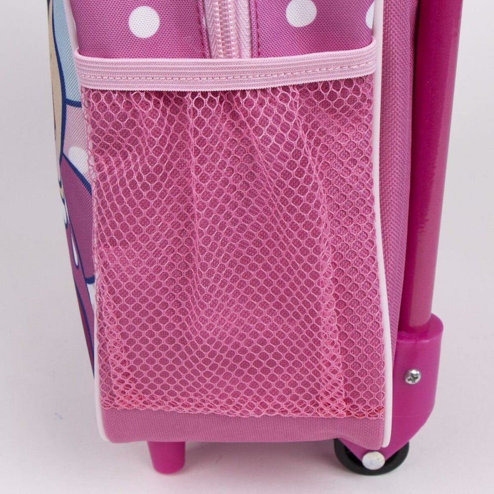 School Rucksack with Wheels Minnie Mouse Pink 25 x 28 x 10 cm