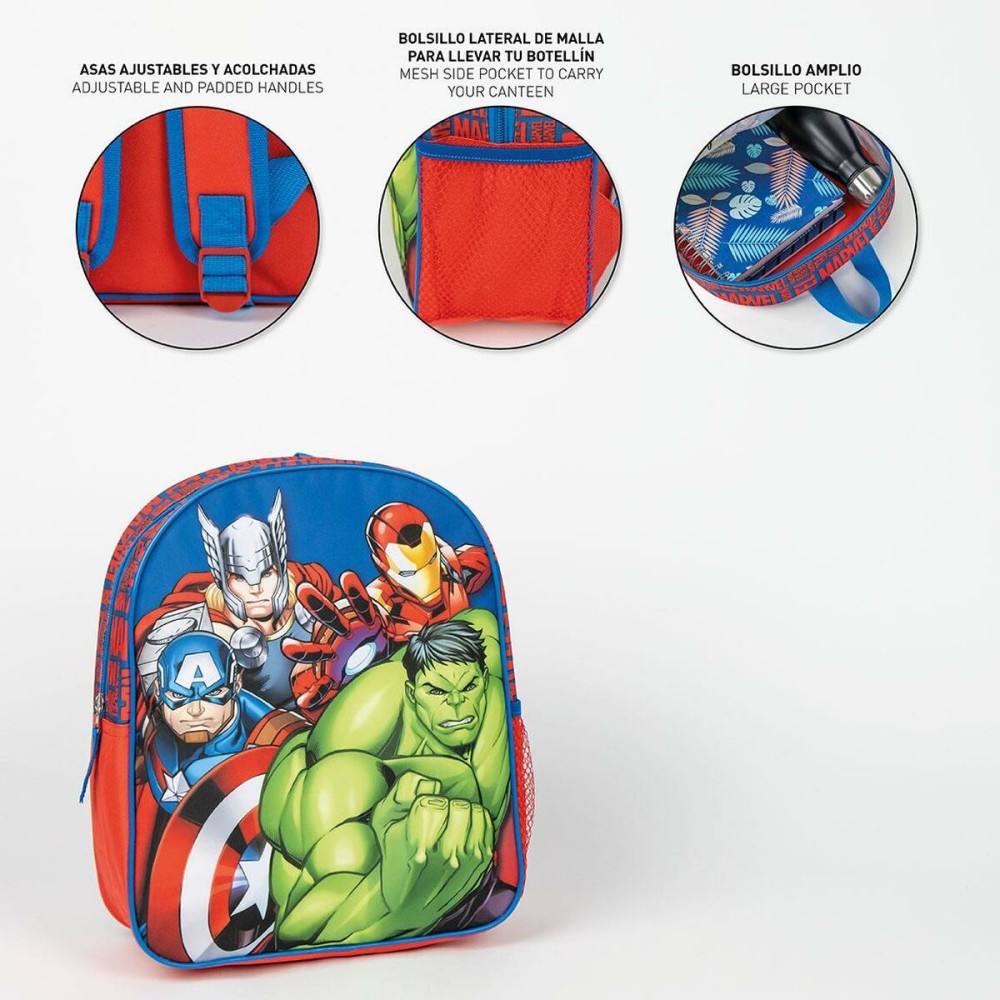 Schulrucksack The Avengers Blau 25 x 20 x 30 cm