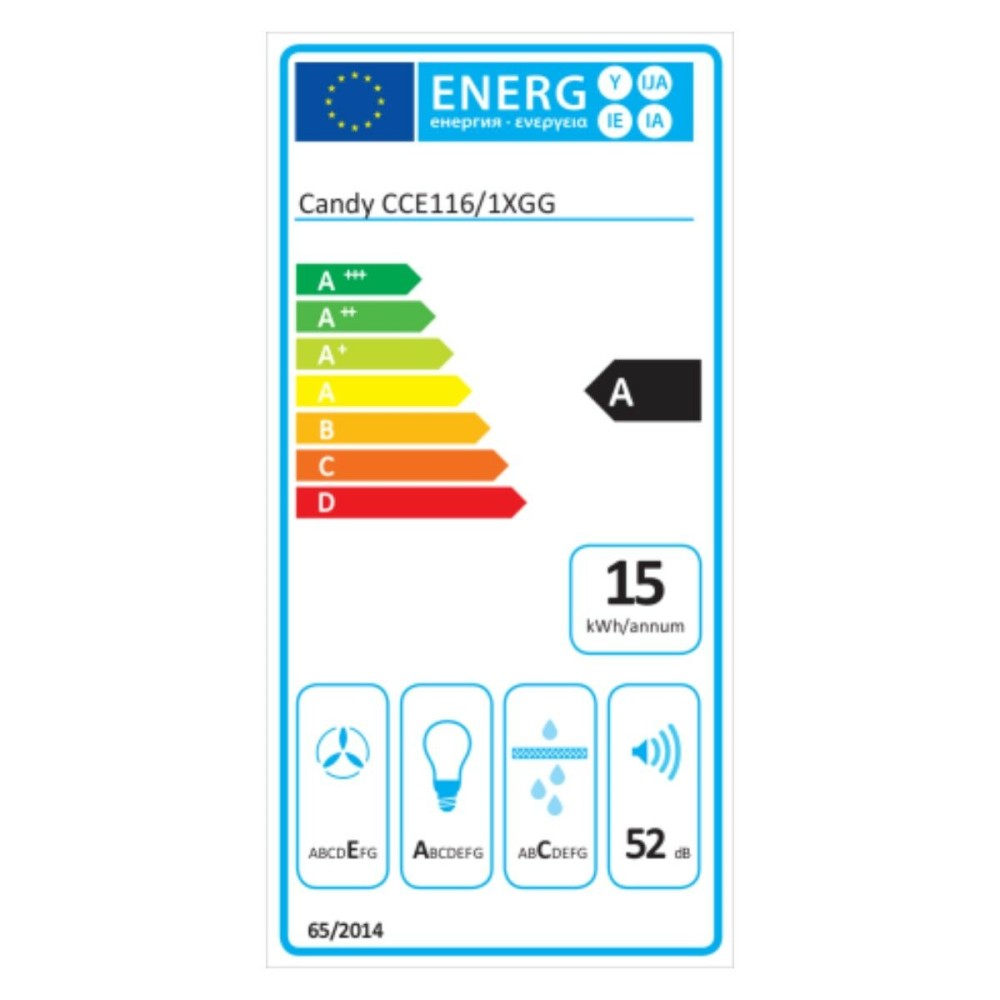 Hotte standard Candy CCE116 Acier