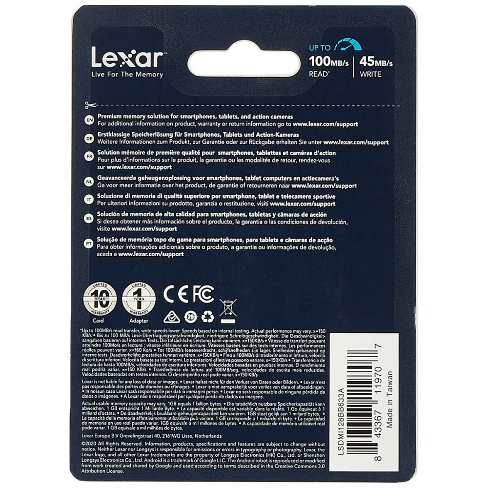 USB Pendrive Lexar 633x Blau Schwarz 128 GB