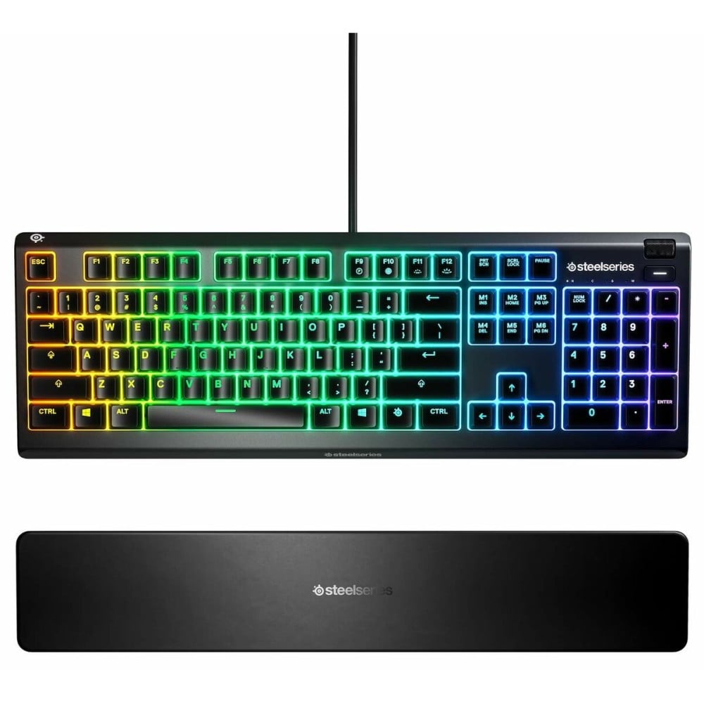 Gaming Keyboard SteelSeries Apex 3 Black Qwerty Portuguese