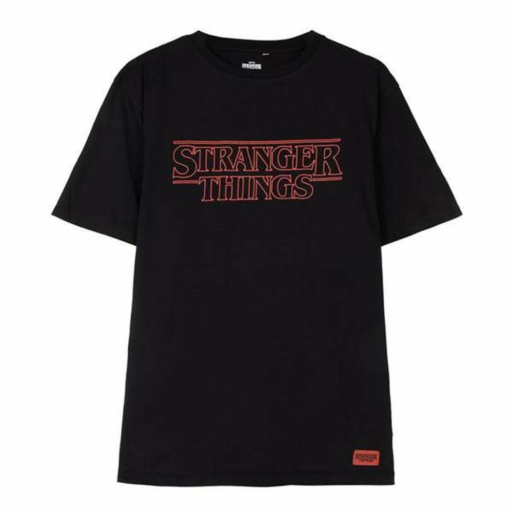 Damen Kurzarm-T-Shirt Stranger Things Schwarz