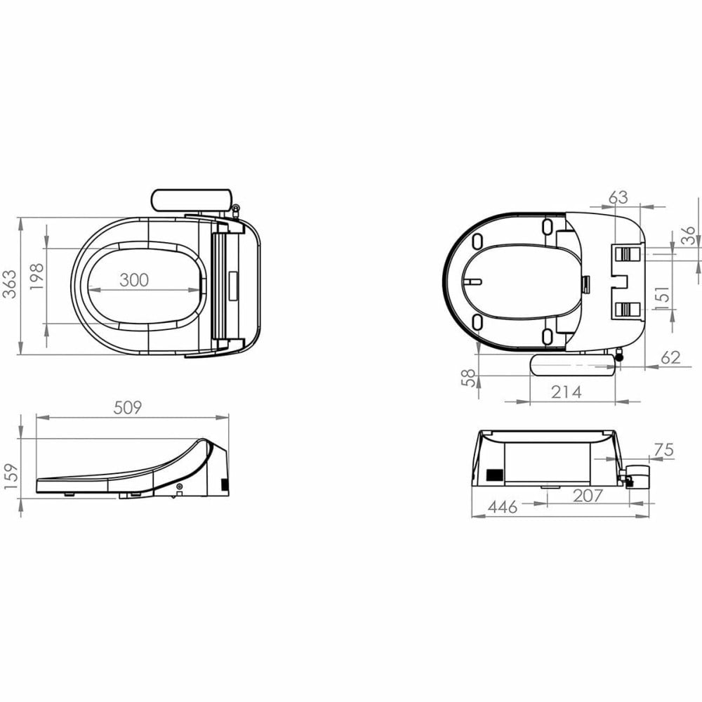 Toilet Seat SFA White Plastic