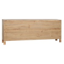 TV furniture Home ESPRIT Black Natural Fir MDF Wood 130 x 24 x 51 cm