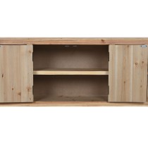 TV furniture Home ESPRIT Black Natural Fir MDF Wood 130 x 24 x 51 cm