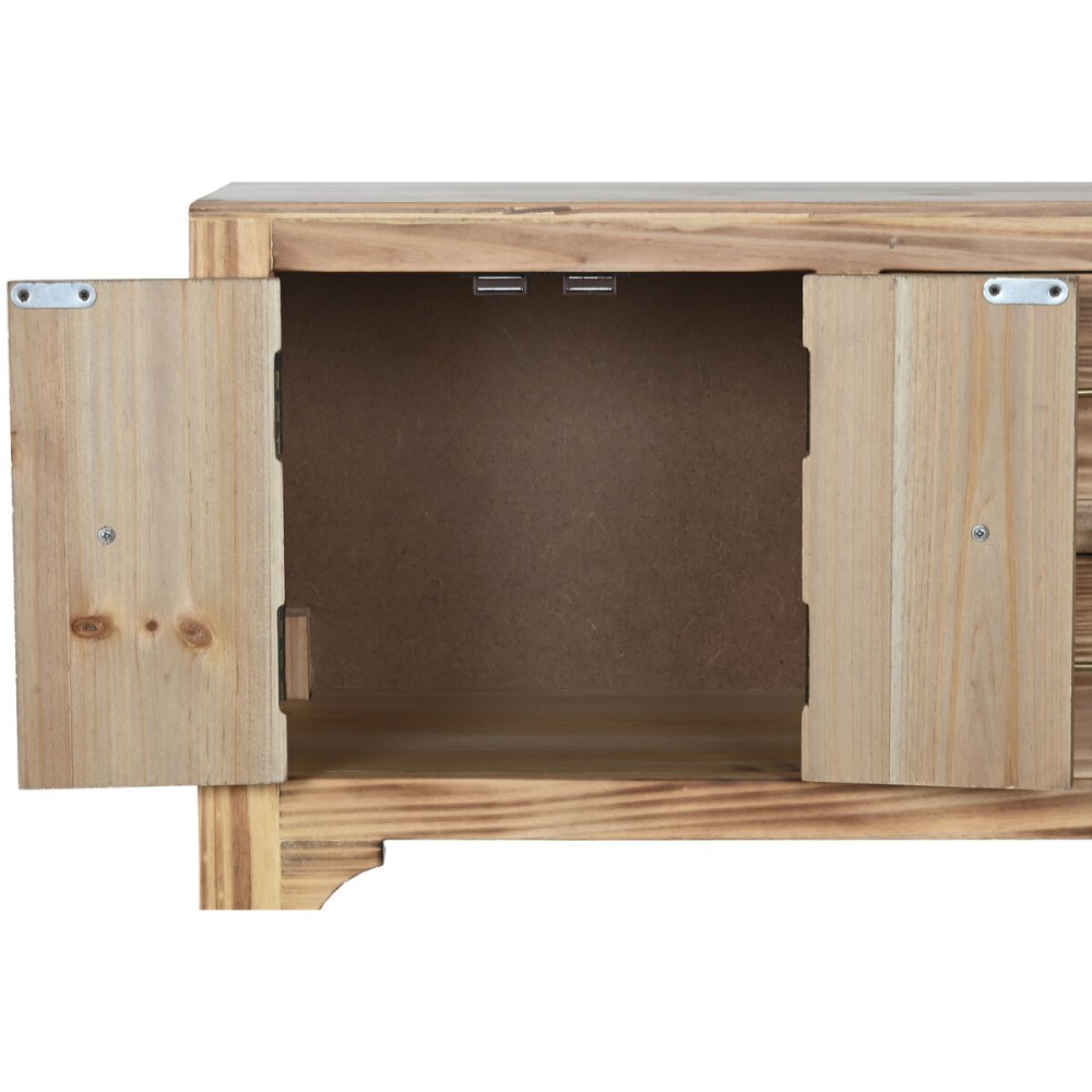 Console Home ESPRIT Black Fir MDF Wood 64 x 26 x 83 cm