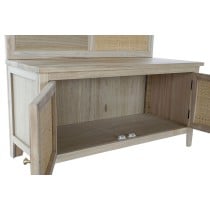 Meuble d'Entrée Home ESPRIT Naturel Rotin Bois de paulownia Miroir 92 x 40 x 181 cm