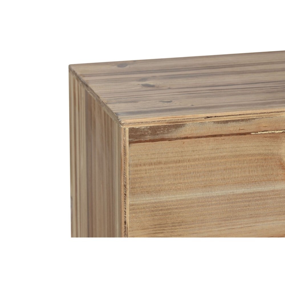 Meubles de télévision Home ESPRIT Noir Naturel Sapin Bois MDF 130 x 24 x 51 cm