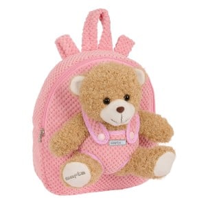 Sac à dos enfant Safta Ours en peluche Rose 23 x 27 x 7,5 cm