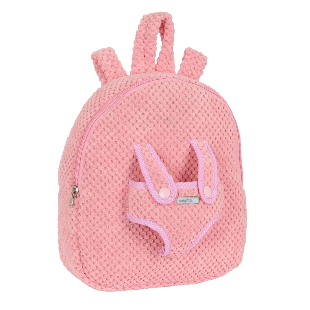 Sac à dos enfant Safta Ours en peluche Rose 23 x 27 x 7,5 cm