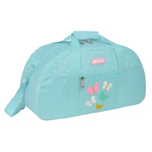 Sports bag Moos Butterflies Light Blue 50 x 26 x 20 cm