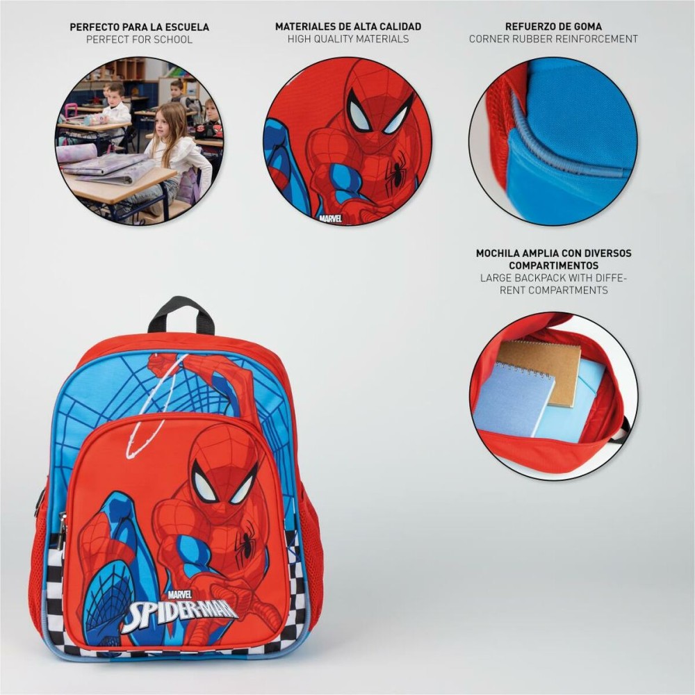 School Bag Spider-Man Red 40 x 37 x 30 cm