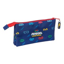 Trousse Fourre-Tout Triple PJ Masks Ready Blue marine 22 x 12 x 3 cm