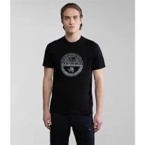 Herren Kurzarm-T-Shirt Napapijri S-Bollo Schwarz