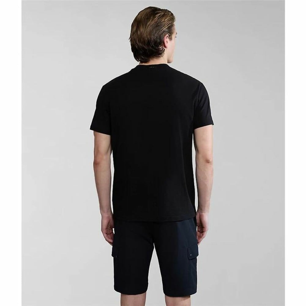 Herren Kurzarm-T-Shirt Napapijri S-Bollo Schwarz