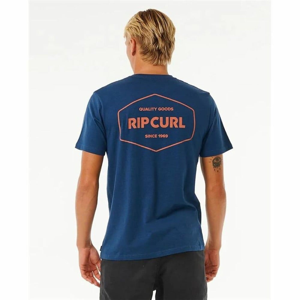 Herren Kurzarm-T-Shirt Rip Curl Stapler  Blau