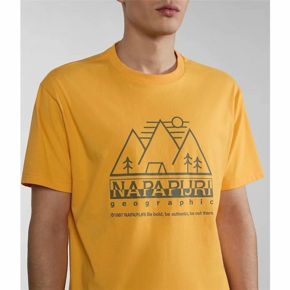 Men’s Short Sleeve T-Shirt Napapijri S-Faber Golden