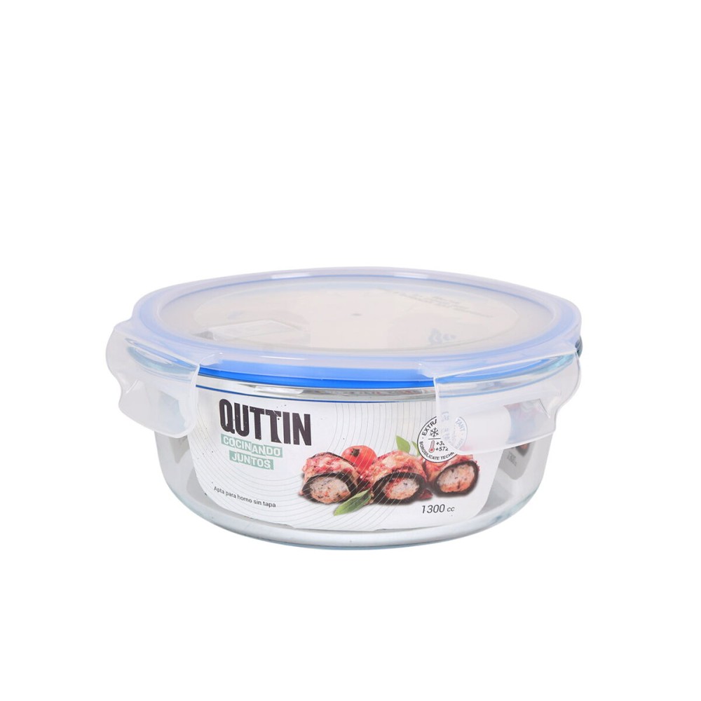 Hermetic Lunch Box Quttin Circular 1,3 L (6 Units)