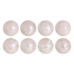 Balls CAPIZ Decoration Pink 10 x 10 x 10 cm (8 Units)