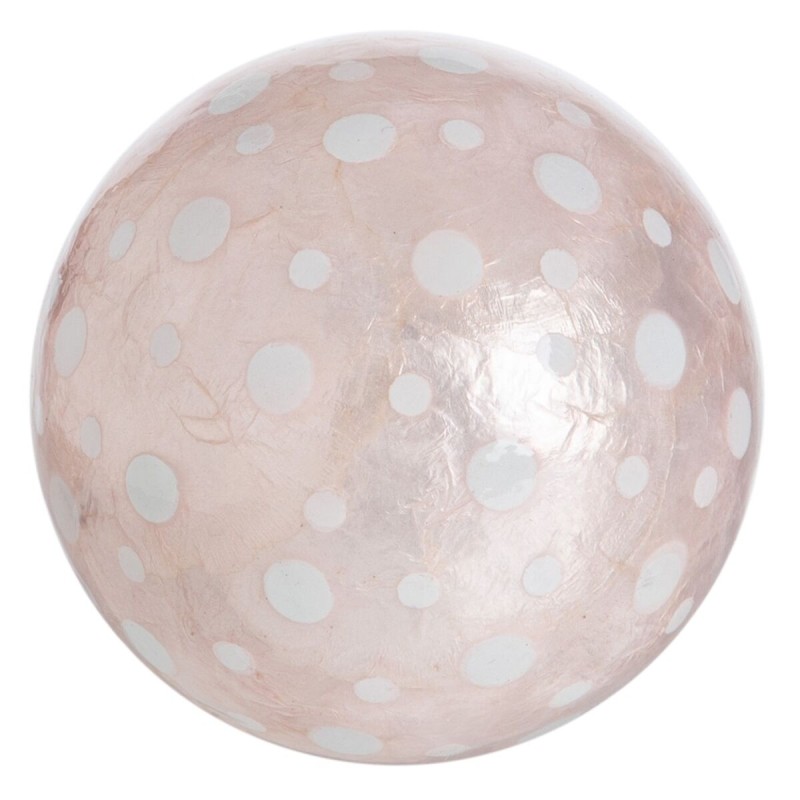 Balls CAPIZ Decoration Pink 10 x 10 x 10 cm (8 Units)