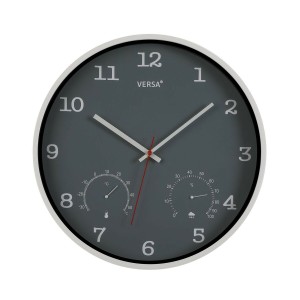 Horloge Murale Versa Gris Plastique (4,3 x 35,5 x 35,5 cm)