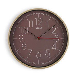 Horloge Murale Versa Marron Plastique (4,3 x 30,5 x 30,5 cm)