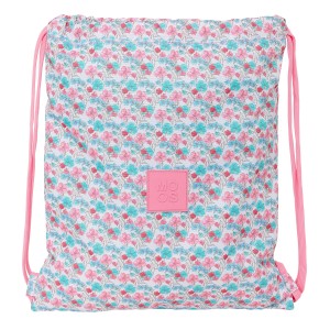 Backpack with Strings Moos Flores Multicolour 35 x 40 x 1 cm